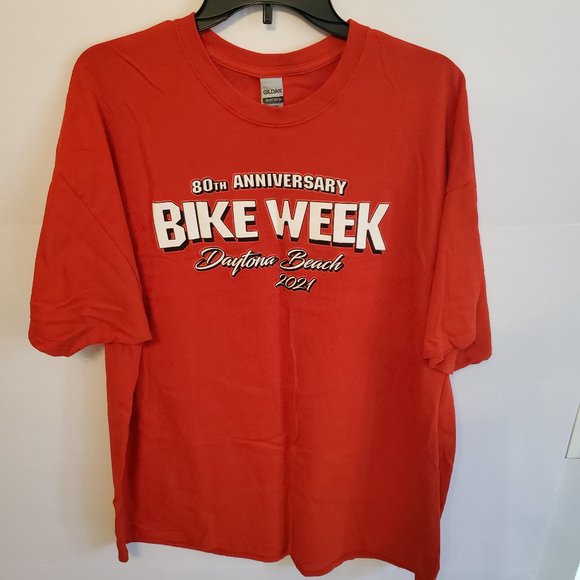 80th Anniversary Bike Week Daytona Beach 2021, short sleeve T-shirt Size 2XL - Picture 3 of 11